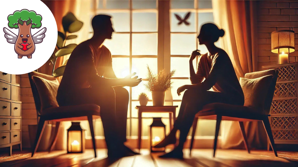 Une personne écoutant activement une autre personne